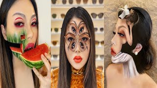 Amazing Optical Illusion Makeup Compilation Transformation 2021  Mimi Choi Makeup Tutorial [upl. by Nolyat]