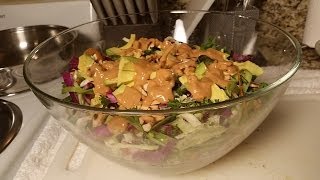 Crunchy Cabbage Salad With Spicy Peanut Dressing  Vegetarian [upl. by Bagley]