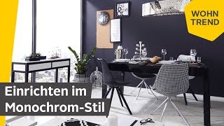 Monochrom einrichten So wirkt der kontrastreiche SchwarzWeiß Look  Roombeez – powered by OTTO [upl. by Higginson870]