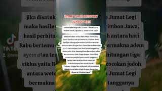 Primbon jodohrabu wage bertemu jumat legi shortvideo shortsfeed primbonjawa [upl. by Apoor431]