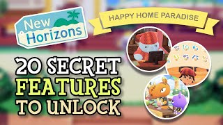 Animal Crossing New Horizons 20 SECRET FEATURES Revealed Happy Home Paradise Milestones amp Stages [upl. by Attirb]