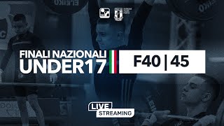 FINALI CAMPIONATI ITALIANI U17 2024  F 4045 [upl. by Loux]