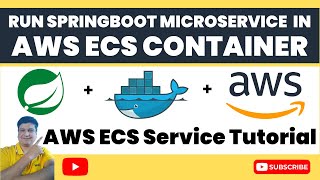 Deploy Springboot Microservice Docker Image in AWS ECS Fargate Cluster  Docker AWS ECS Tutorial [upl. by Donnenfeld]