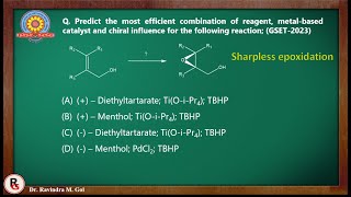 Sharpless epoxidation Asymmetric synthesis  Organic Chemistry CSIRNET GSET [upl. by Cerell]