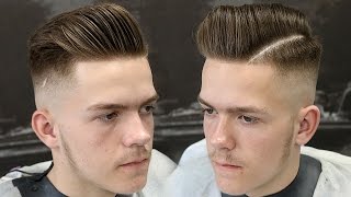 HOW TO SKIN FADE FOR BEGINNERS  SKIN FADE POMPADOUR HAIRCUT TUTORIAL [upl. by Radburn412]