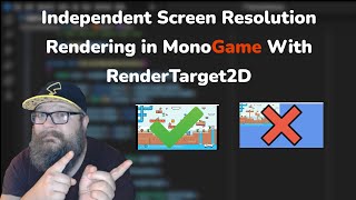 MonoGame RenderTarget2D Independent Screen Resolution Rendering [upl. by Yrreg392]