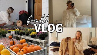 FALL VLOG Decorating the porch HUGE fall clothing haul soup Sundays [upl. by Whitson]