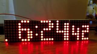 Arduino Digital Dot LED Matrix MAX7219 Clock with temperature DS3231 RTC [upl. by Ruthie]