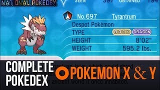 Pokemon X and Y  Complete Pokedex All New Pokemon [upl. by Ennasirk]