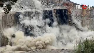 Rilon  This video shows you the blasting moment of the gas rock breaking system [upl. by Deadman]