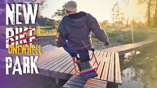 Get Insane bike park  onewheel playground [upl. by Colombi]