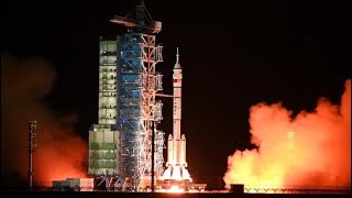 BLAST OFF The eyepopping liftoff of China’s Shenzhou19 mission atop Long March2F rocket [upl. by Salohcin619]