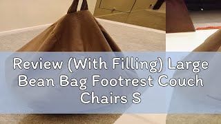 Review With Filling Large Bean Bag Footrest Couch Chairs Sofa Lazy Lounger Tatami Home Furniture [upl. by Eytteb69]