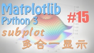 Matplotlib 15 subplot 多合一显示 python 数据可视化教学教程 [upl. by Enisaj]