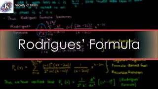 Legendres ODE III VerifyingProving Rodrigues Formula [upl. by Eatnoled]