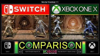 Mortal Kombat 11 Switch vs Xbox One X Side by Side Comparison  VCDECIDE [upl. by Alimat]