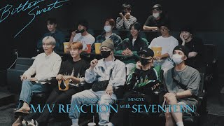 WONWOO X MINGYU ‘Bittersweet feat LeeHi’ MV REACTION with SEVENTEEN [upl. by Teague969]