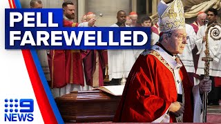 Cardinal George Pell farewelled in Vatican City  9 News Australia [upl. by Pansie]