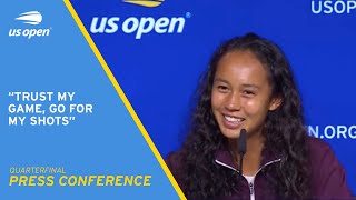 Leylah Fernandez Press Conference  2021 US Open Quarterfinal [upl. by Eirb]