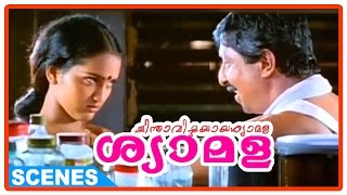 Chinthavishtayaya Shyamala Malayalam Movie  Sreenivasan comes back home [upl. by Akkin]