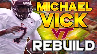 Michael Vick Virginia Tech Rebuild  NCAA 14 CFB Revamped Rebuild [upl. by Oirogerg]