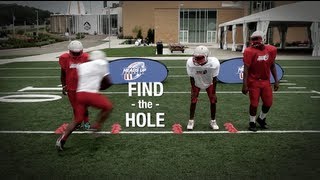 2 Minute Drill  Find the Hole Running Back Drill [upl. by Keeton]