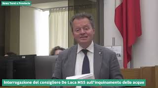 Interrogazione del consigliere De Luca sullinquinamento delle acque [upl. by Westphal364]