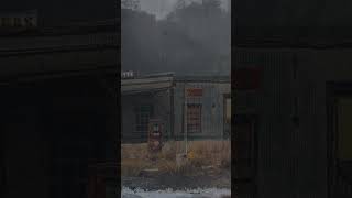 Rainstorm Ambience at the Old Gas Station  Storm and Howling Wind Sounds shorts [upl. by Esilrahc901]