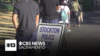 Recruits attend Stockton police recruitment event [upl. by Atis]