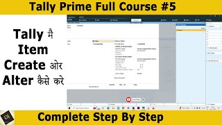 Stock Item Creation  Groups Units Alteration Deletion With Stock Summary In Tally Prime tally [upl. by Annwahsal296]