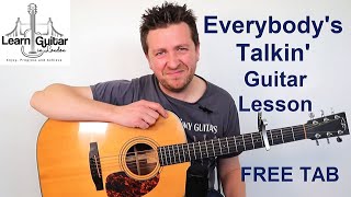 Everybodys Talkin  Easy Beginners Guitar Lesson  Harry Nilsson  Drue James [upl. by Carrol584]