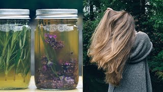 DIY HERBAL HAIR RINSES FOR HEALTHY HAIR [upl. by Eirelav]