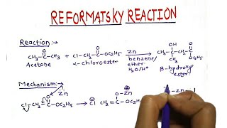 Reformatsky reaction and mechanism of organic chemistry explain in hindi [upl. by Yahc]