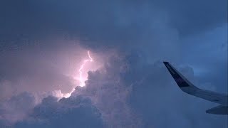 FLYING THROUGH AMAZING THUNDERSTORM Volaris A320200 inflight takeoff Mexico City MEX [upl. by Leahcimauhsoj654]