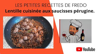 Lentille cuisinée aux saucisses pérugine [upl. by Aluor247]