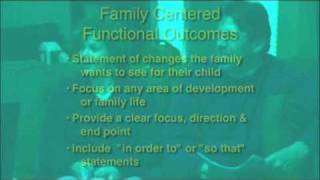 Bri IFSP VideoChapter 41Family Centered Functional Outcomes [upl. by Sissel]