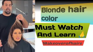 blonde hair color  blonde hair color tutorial mounir [upl. by Orimlede]