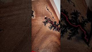 Lichtenberg wood burning Epoxy lichtenberg woodburning resinart resin youtubeshorts trending [upl. by Thorbert609]