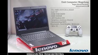 New Lenovo IP130 AMD a4 9125 Buat Ngegame Ngelag endak ya [upl. by Manton]