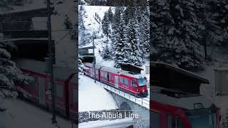 Landwasser Viaduct in winter train travel [upl. by Rimat106]