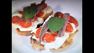 Bruschetta z burratą i pomidorkami confit [upl. by Khai271]