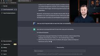 Building A Career Development Plan using ChatGPT [upl. by Longmire]