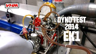 VHM dyno test EK1 125cc shifter kart engine in 2014 [upl. by Ramahs310]