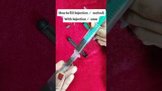 How to make Injection💉Syringe Mehndi Cone injection heena cone mehndi injectionmehndi [upl. by Lussi]