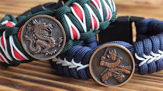 Paracord bracelet Samurai and Dragon [upl. by Ayel]