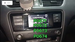 Skoda Octavia 201516tdiCheck engine light on P0671P0672P0673P0674 [upl. by Marcelo]