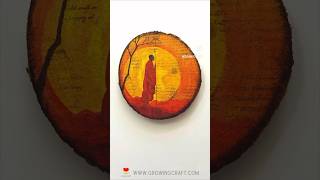 Decoupage Art on wood  coaster making at home  diy home decor  handmade gifts [upl. by Moe]