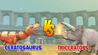 Ceratosaurus vs Triceratops  Dino Tournament Arena S1E5  SPORE [upl. by Hall]