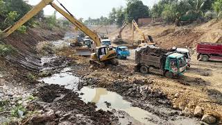 Great Working CAT 320B REGR Excavator Is Digging Stone Caterpillar Techniques Canal activities 5Ton [upl. by Ahserb534]