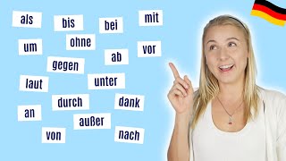 ALLE Präpositionen Nominativ Akkusativ Dativ Genitiv │Deutsch lernen [upl. by Kristan]